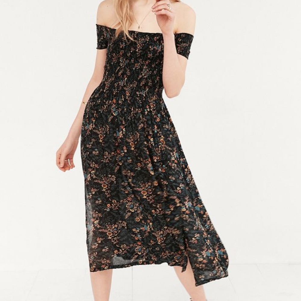 Urban Outfitters Kinchi Blue Slit Dress